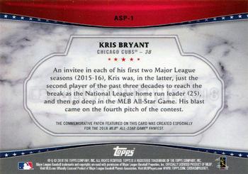 2018 Topps - All-Star FanFest Manufactured Patch #ASP-1 Kris Bryant Back