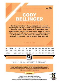 2019 Donruss #53 Cody Bellinger Back