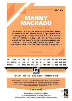 2019 Donruss #120 Manny Machado Back