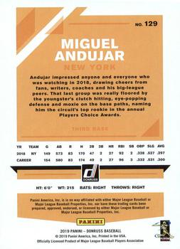 2019 Donruss #129 Miguel Andujar Back
