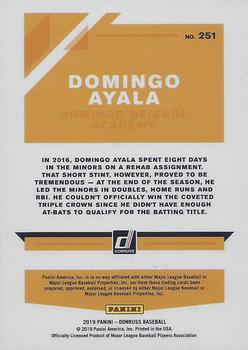 2019 Donruss #251 Domingo Ayala Back