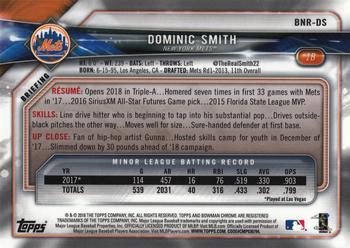 2018 Bowman Chrome National Convention #BNR-DS Dominic Smith Back