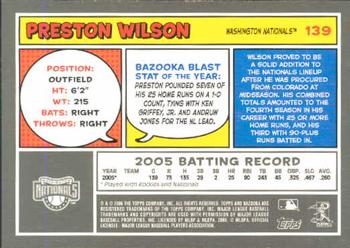 2006 Bazooka #139 Preston Wilson Back
