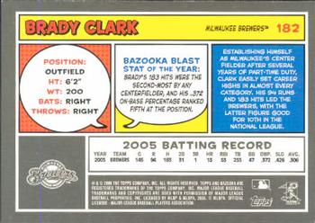2006 Bazooka #182 Brady Clark Back
