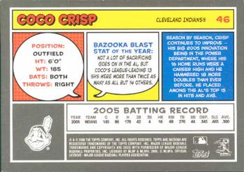 2006 Bazooka #46 Coco Crisp Back