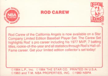 1985 Star Promos #NNO Rod Carew Back