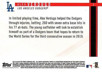 2018 Topps On-Demand Rookie Year in Review #2 Alex Verdugo Back