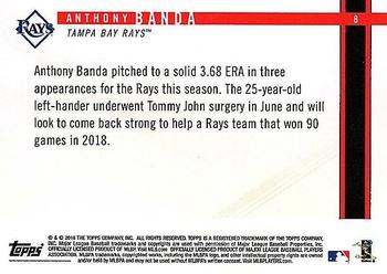 2018 Topps On-Demand Rookie Year in Review #8 Anthony Banda Back