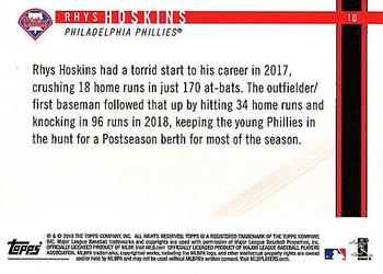 2018 Topps On-Demand Rookie Year in Review #10 Rhys Hoskins Back