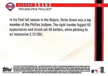 2018 Topps On-Demand Rookie Year in Review #16 Victor Arano Back
