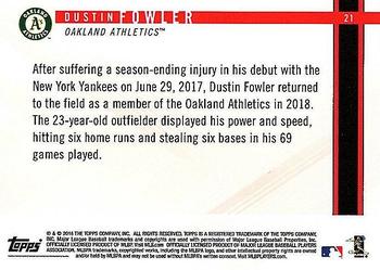 2018 Topps On-Demand Rookie Year in Review #21 Dustin Fowler Back