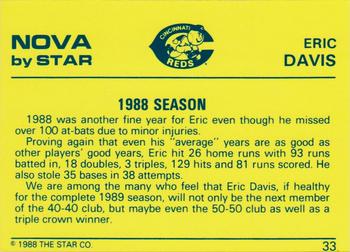 1988-89 Star Nova #33 Eric Davis Back