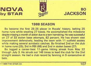 1988-89 Star Nova #107 Bo Jackson Back