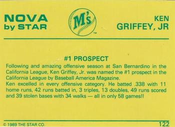 1988-89 Star Nova #122 Ken Griffey Jr. Back