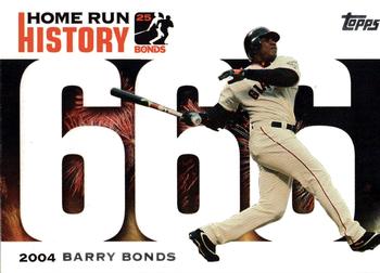 2006 Topps - Barry Bonds Home Run History #BB 666 Barry Bonds Front