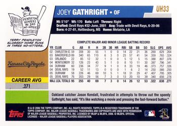 2006 Topps Updates & Highlights #UH33 Joey Gathright Back