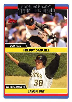 2006 Topps Updates & Highlights #UH300 Pirates Team Leaders (Freddy Sanchez / Jason Bay) Front