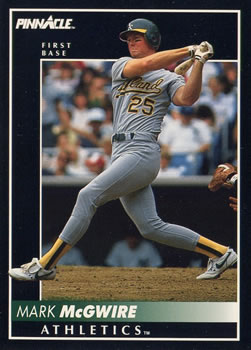 1992 Pinnacle #217 Mark McGwire Front