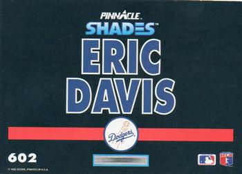 1992 Pinnacle #602 Eric Davis Back