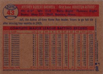 2006 Topps Heritage #43 Jeff Bagwell Back