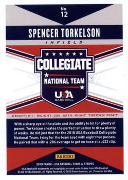 2019 Panini USA Baseball Stars & Stripes #12 Spencer Torkelson Back