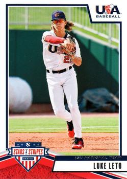 2019 Panini USA Baseball Stars & Stripes #64 Luke Leto Front