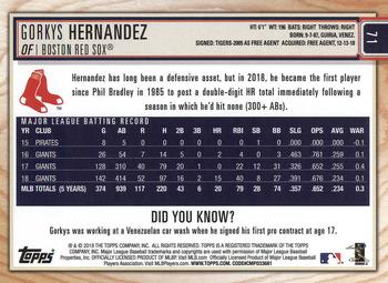2019 Topps Big League #71 Gorkys Hernandez Back
