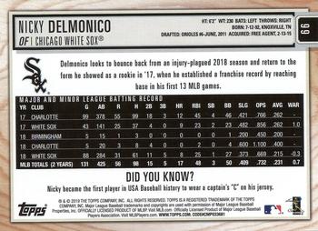 2019 Topps Big League #99 Nicky Delmonico Back