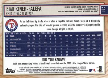 2019 Topps Big League #201 Isiah Kiner-Falefa Back