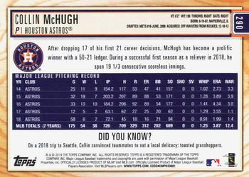 2019 Topps Big League #290 Collin McHugh Back