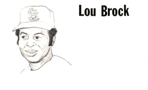 1975 Clarence Mengler Baseball's Best 3x5 (unlicensed) #NNO Lou Brock Front