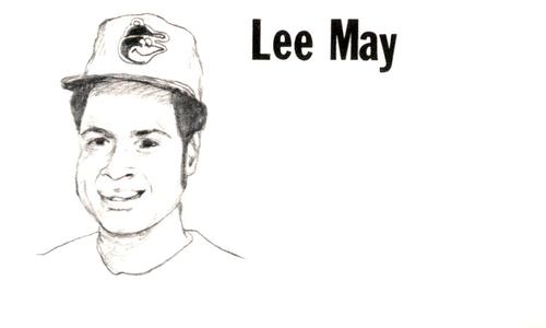 1975 Clarence Mengler Baseball's Best 3x5 (unlicensed) #NNO Lee May Front