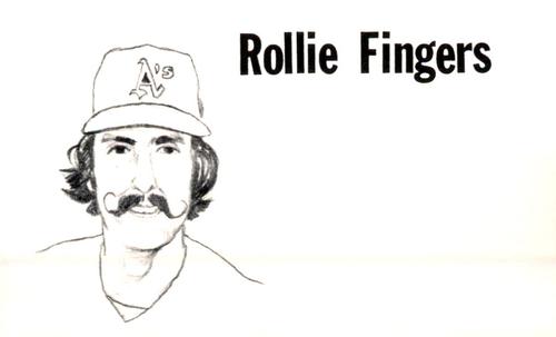 1975 Clarence Mengler Baseball's Best 3x5 (unlicensed) #NNO Rollie Fingers Front