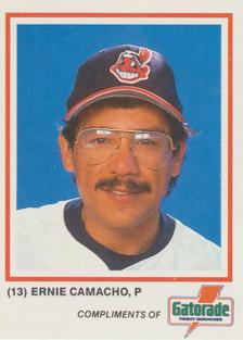1987 Gatorade Cleveland Indians SGA #NNO Ernie Camacho Front