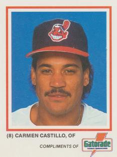 1987 Gatorade Cleveland Indians SGA #NNO Carmen Castillo Front
