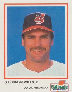 1987 Gatorade Cleveland Indians SGA #NNO Frank Wills Front