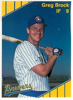 1990 Milwaukee Brewers Yearbook #NNO Greg Brock Front