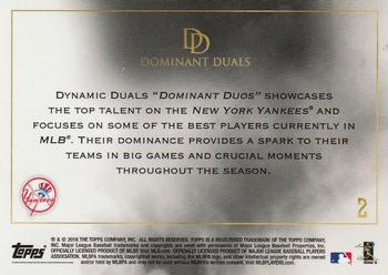 2018 Topps On-Demand Dynamic Duals - Dominant Duos #2 Gleyber Torres / Miguel Andujar Back