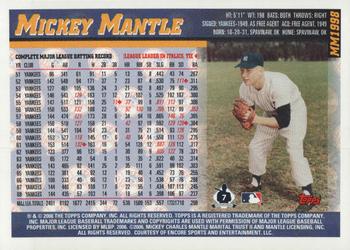 2006 Topps - The Mantle Collection #MM1998 Mickey Mantle Back