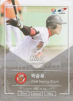 2018 SCC KBO Premium Collection #SCC-02/118 Seung-Wook Park Back