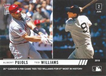 2019 Topps Now #319 Albert Pujols / Ted Williams Front