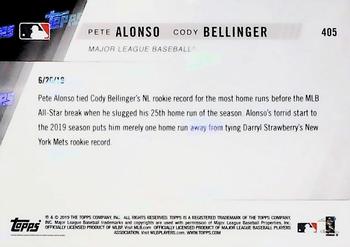 2019 Topps Now #405 Pete Alonso / Cody Bellinger Back