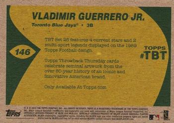 2019 Topps Throwback Thursday #146 Vladimir Guerrero Jr. Back