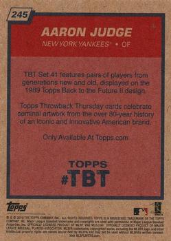 2019 Topps Throwback Thursday #245 Aaron Judge Back