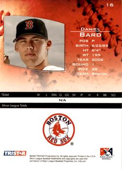 2006 TriStar Prospects Plus #16 Daniel Bard Back