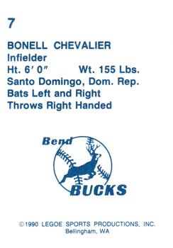 1990 Legoe Bend Bucks #7 Bonell Chevalier Back