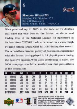 2006 Upper Deck #47 Marcus Giles Back
