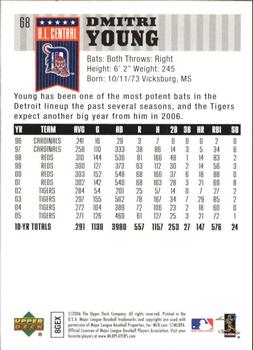 2006 Upper Deck First Pitch #68 Dmitri Young Back