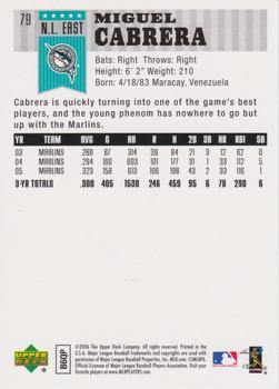 2006 Upper Deck First Pitch #79 Miguel Cabrera Back