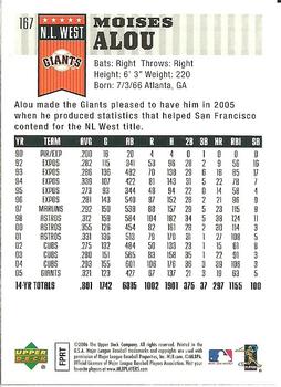 2006 Upper Deck First Pitch #167 Moises Alou Back